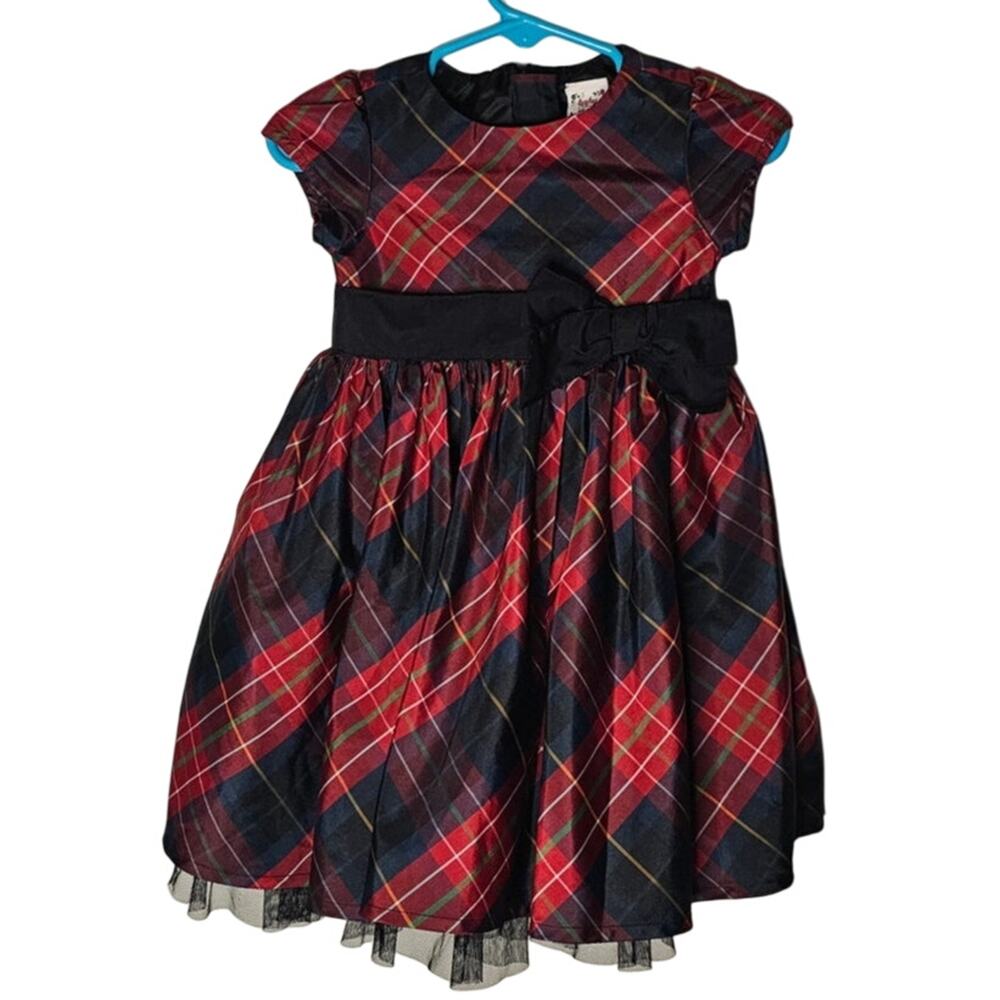 Baby GAP Tartan Plaid Taffeta Dress – Size 6–12 Months – Holiday Ready
